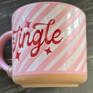 Pink and Red Striped Mug